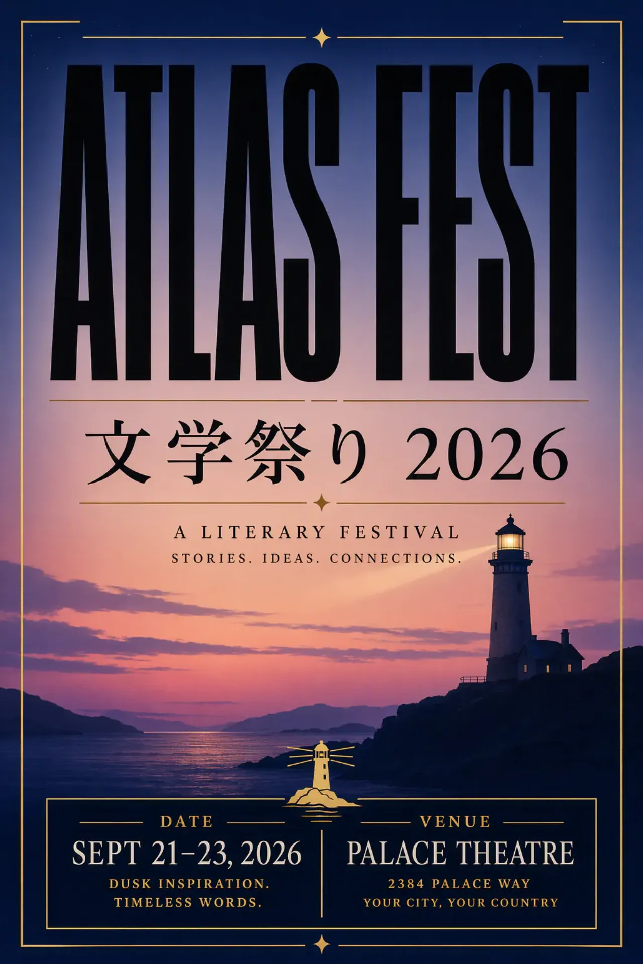 Affiche de festival bilingue, généré avec GPT Image 2