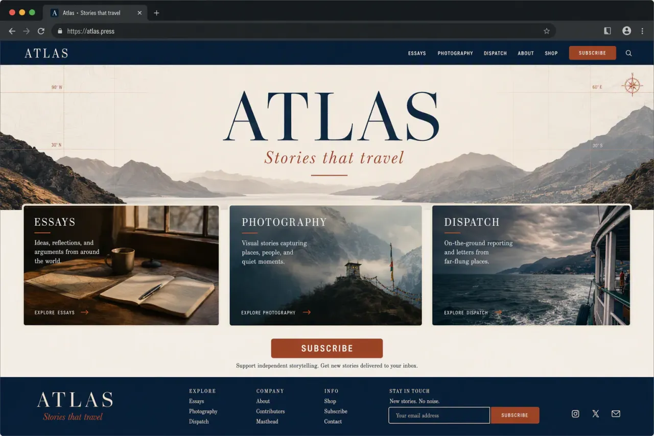 Landing page mockup, generated with GPT Image 2