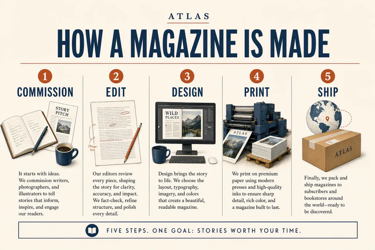Infographic: how a magazine is made, generated with GPT Image 2