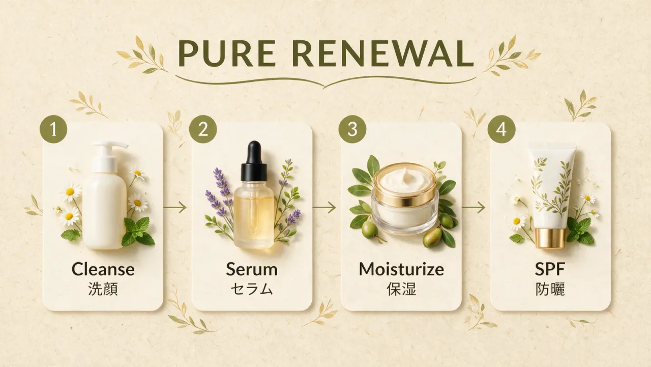 Skincare routine, generated with Seedream 5.0 Pro